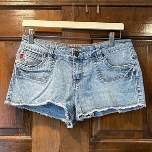 Vintage BONGO Jean Shorts Size 9 Blue Denim Retro 90s Y2K Booty Short